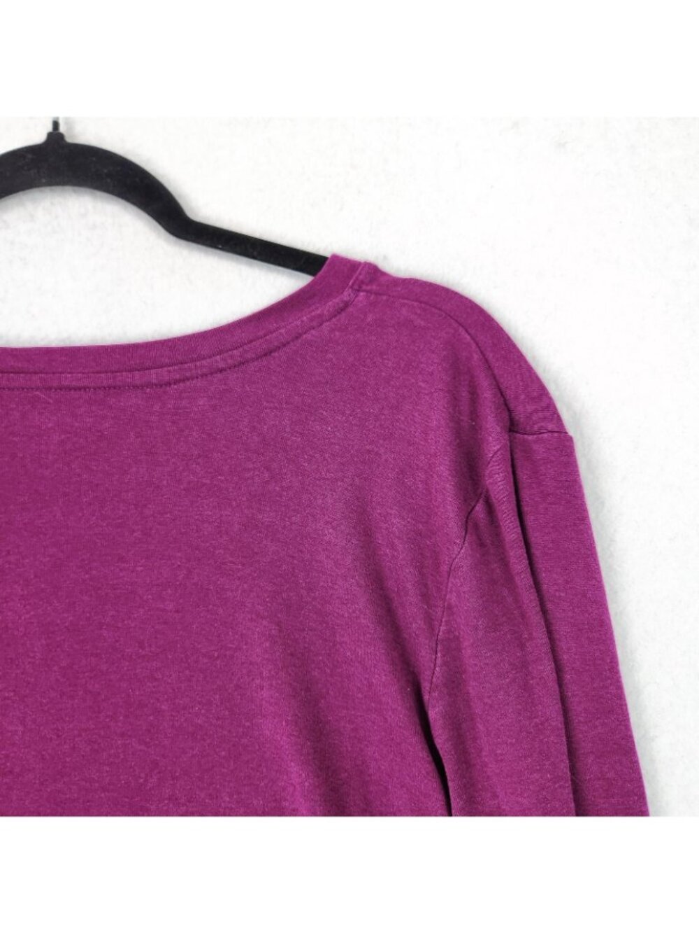 Eddie Bauer Shirt Womens XL Purple V Neck Long Sleeve Jersey Basic Casual Top - Picture 9 of 9